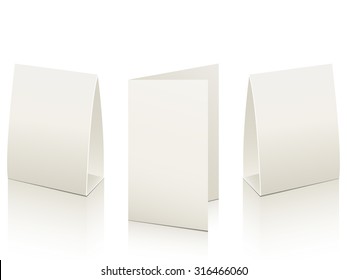 Blank paper table cards.Vector Illustration