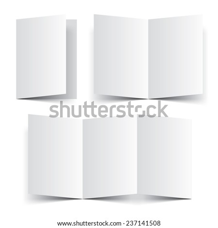 blank paper template booklet brochure leaflet stock vector royalty