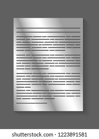 Blank paper with text