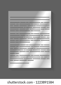 Blank paper with text