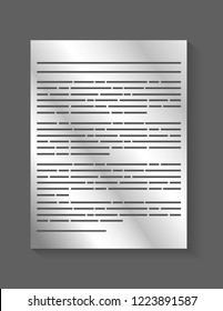 Blank paper with text
