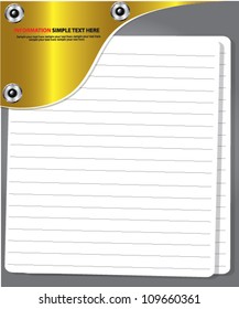 Blank paper for text,Vector