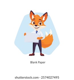 Blank Paper vector character illustration. EPS 10 File