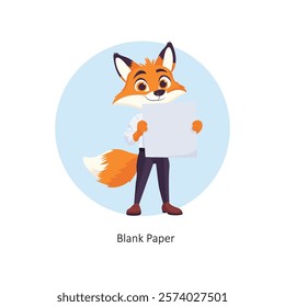 Blank Paper vector character illustration. EPS 10 File