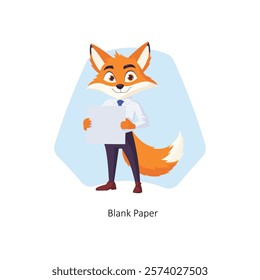 Blank Paper vector character illustration. EPS 10 File
