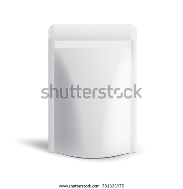 Blank Paper Zipper Bag Template On Stock Vector (Royalty Free
