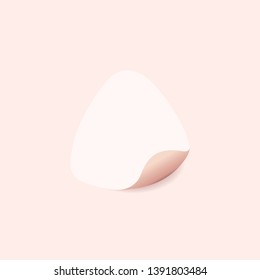Blank pastel minimal badge vector