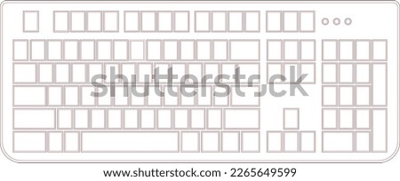 Blank pc keyboard icon illustration communication typing writing electronic technology equipment