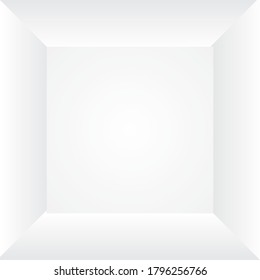 blank persfective white wall corner vector illustration