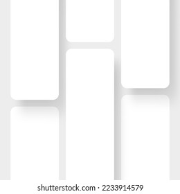 Blank Phone Screens For Showing Mobile Website Responsive Version. Vector Illustration