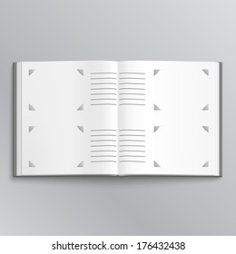 Blank photo album vector illustration