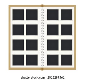 Blank photo album. vector illustration