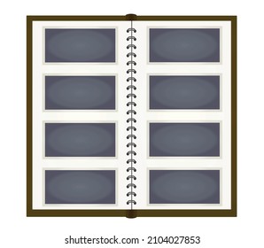 Blank photo album. vector illustration