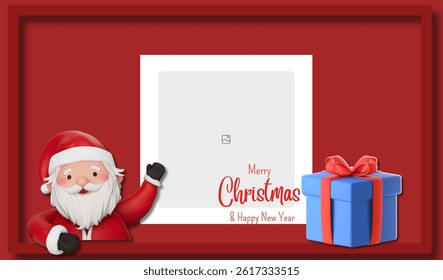 Blank photo with Christmas Tree in frame