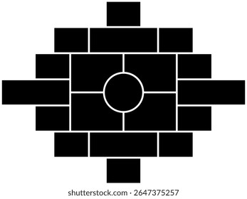 modelo de quadros de colagem de foto em branco, layout de vetor de moodboard preto