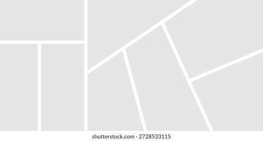 Blank photo collage template featuring an abstract grid composition