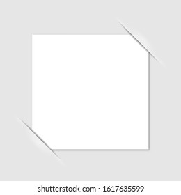 Blank photo frame corners. Vector.
