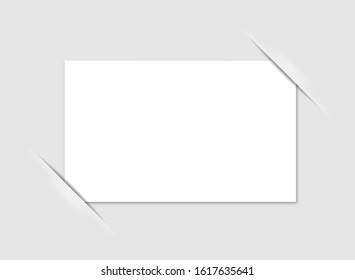 Blank photo frame corners. Vector.