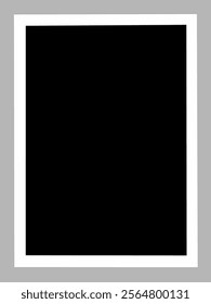 Blank photo frame design, vector collage template layout of one photo frame