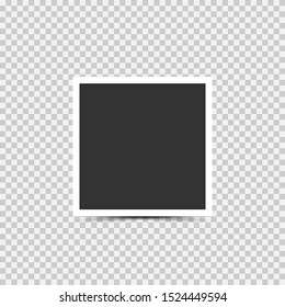 Blank photo frame. Empty blank photo frame, Vector illustration