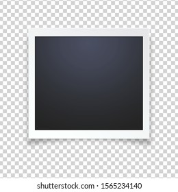 Blank photo frame, isolated on transparent background.