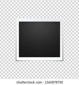 Blank Photo Frame, Isolated On Transparent Background.