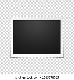 Blank Photo Frame, Isolated On Transparent Background.