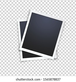 Blank photo frame, isolated on transparent background.