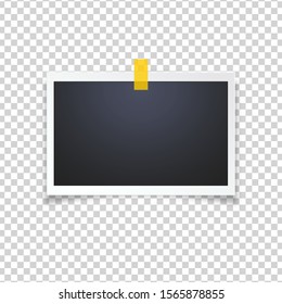 Blank photo frame, isolated on transparent background.