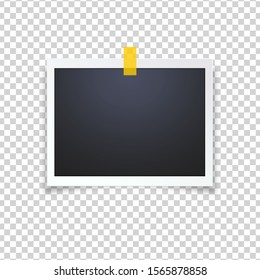 Blank photo frame, isolated on transparent background.