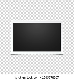 Blank photo frame, isolated on transparent background.