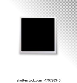 Blank photo frame isolated on transparent background, shadow effect
and empty space for your photography and picture. Scrapbook album decoration
template. Vector illustration