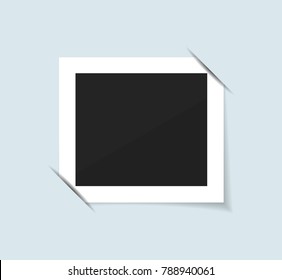 Blank photo frame isolated. Realistic Vector illustration.