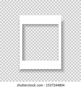 Blank photo frame. Social media network photo frame with heart, message and chart icons