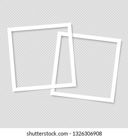Blank photo frame. Template for design. Vector illustration