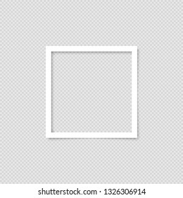 Blank photo frame. Template for design. Vector illustration