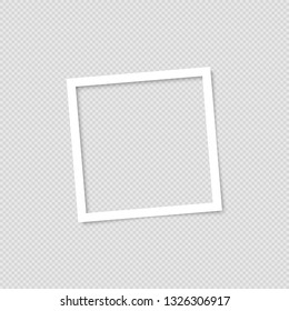 Blank photo frame. Template for design. Vector illustration