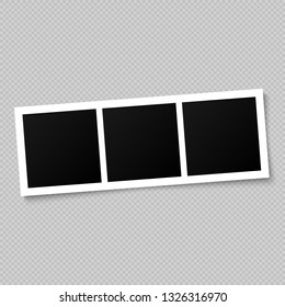 Blank photo frame. Template for design. Vector illustration