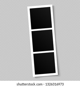 Blank photo frame. Template for design. Vector illustration