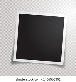 blank photo frame with transparent shadow