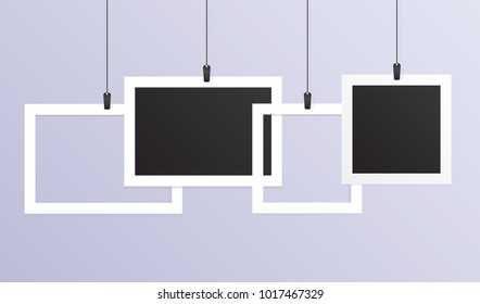 Blank photo frame vector illustration