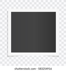  blank photo frames on transparent background