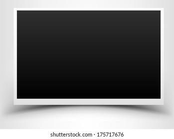 Blank photo on white background