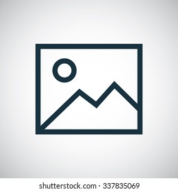 blank photo outline, thin, flat, digital icon for web and mobile
