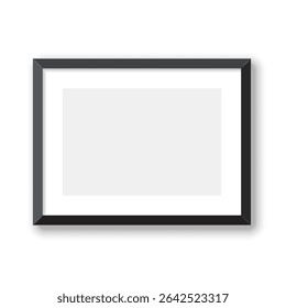 Blank picture frame icon in flat style. Photo mockup template vector illustration on isolated background. Realistic poster sign business concept.