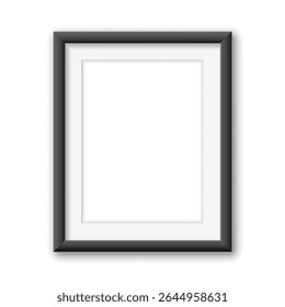 Blank picture frame icon in flat style. Photo mockup template vector illustration on isolated background. Realistic poster sign business concept.