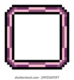 Blank picture frame in pixel art style