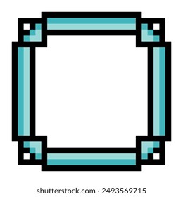  Blank picture frame in pixel art style