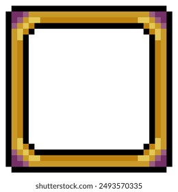 Blank picture frame in pixel art style