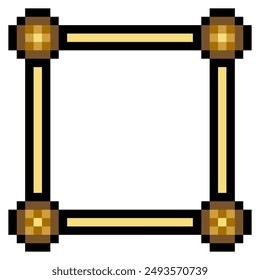 Blank picture frame in pixel art style